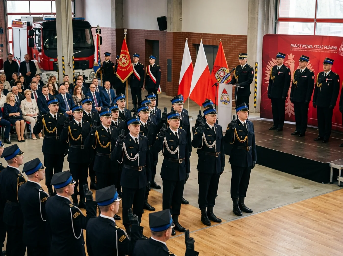 Ślubowanie strażaków