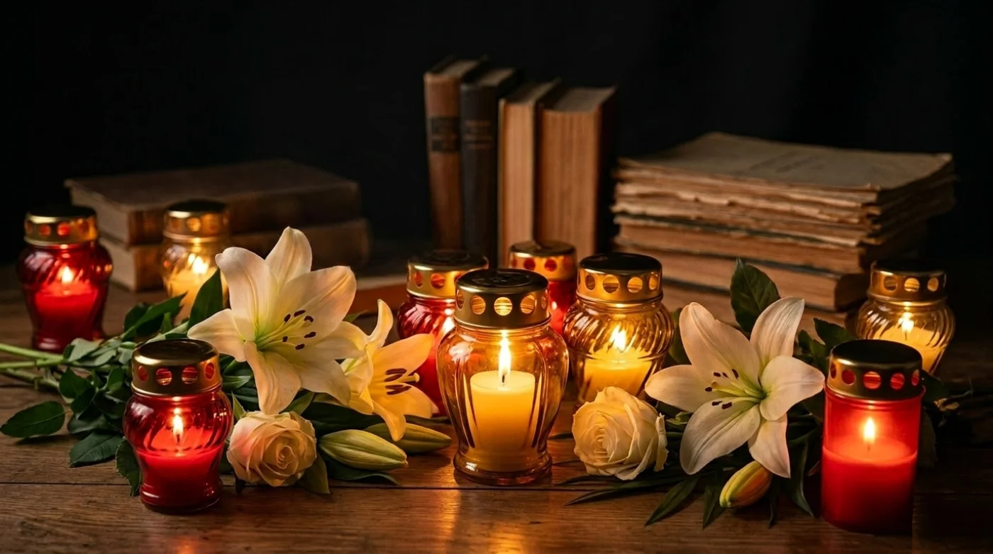 Kondolencje znicze kwiaty żałoba