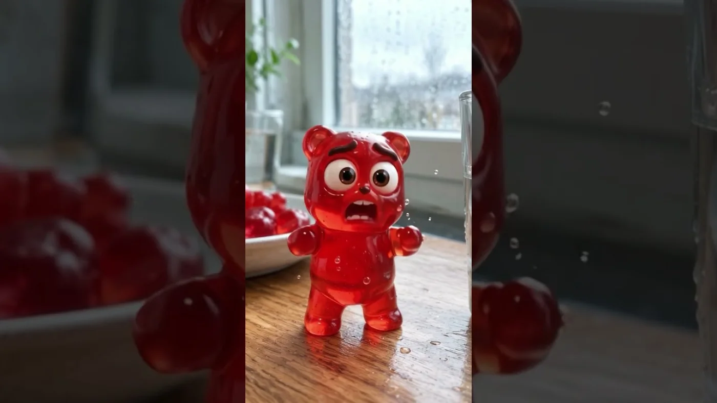 Żelki rosną w wodzie!!